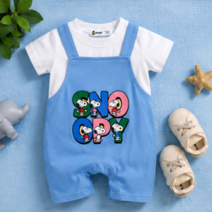 Snoopy Sunshine Dungaree Romper (Blue)