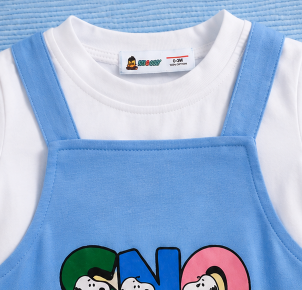 Snoopy Sunshine Dungaree Romper (Blue) - Image 2