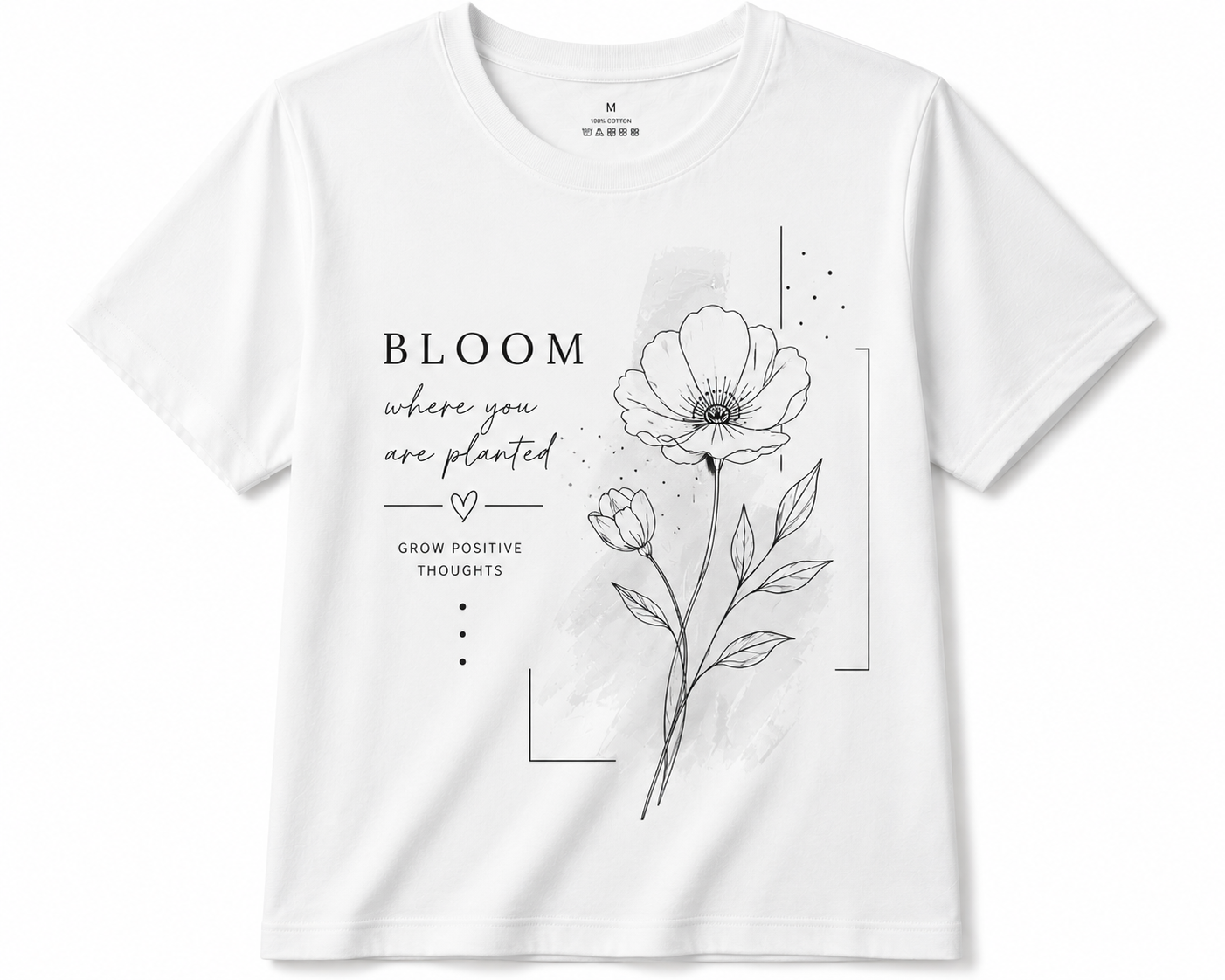 Bloom Printed Cotton T-Shirt - Image 2